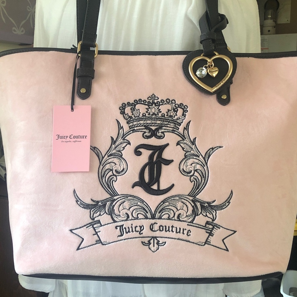 NWT Juicy Couture Need More Juicy Tote w/ Heart Charm